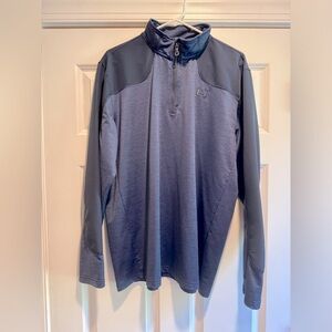 Banded blue 1/4 zip pullover
